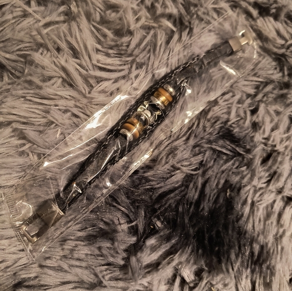 One piece Luffy Bracelet skull anime manga silver black brown accessories men wo - Picture 2 of 4